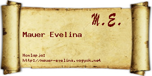 Mauer Evelina névjegykártya